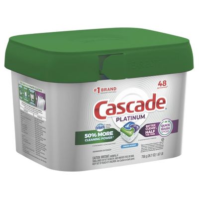 CASCADE PLATINUM ACTIONPACS FRESH SCENT 48'S (TUB)