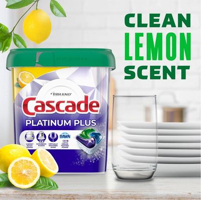 CASCADE PLATINUM PLUS ACTIONPACS CLEAN LEMON SCENT 21'S