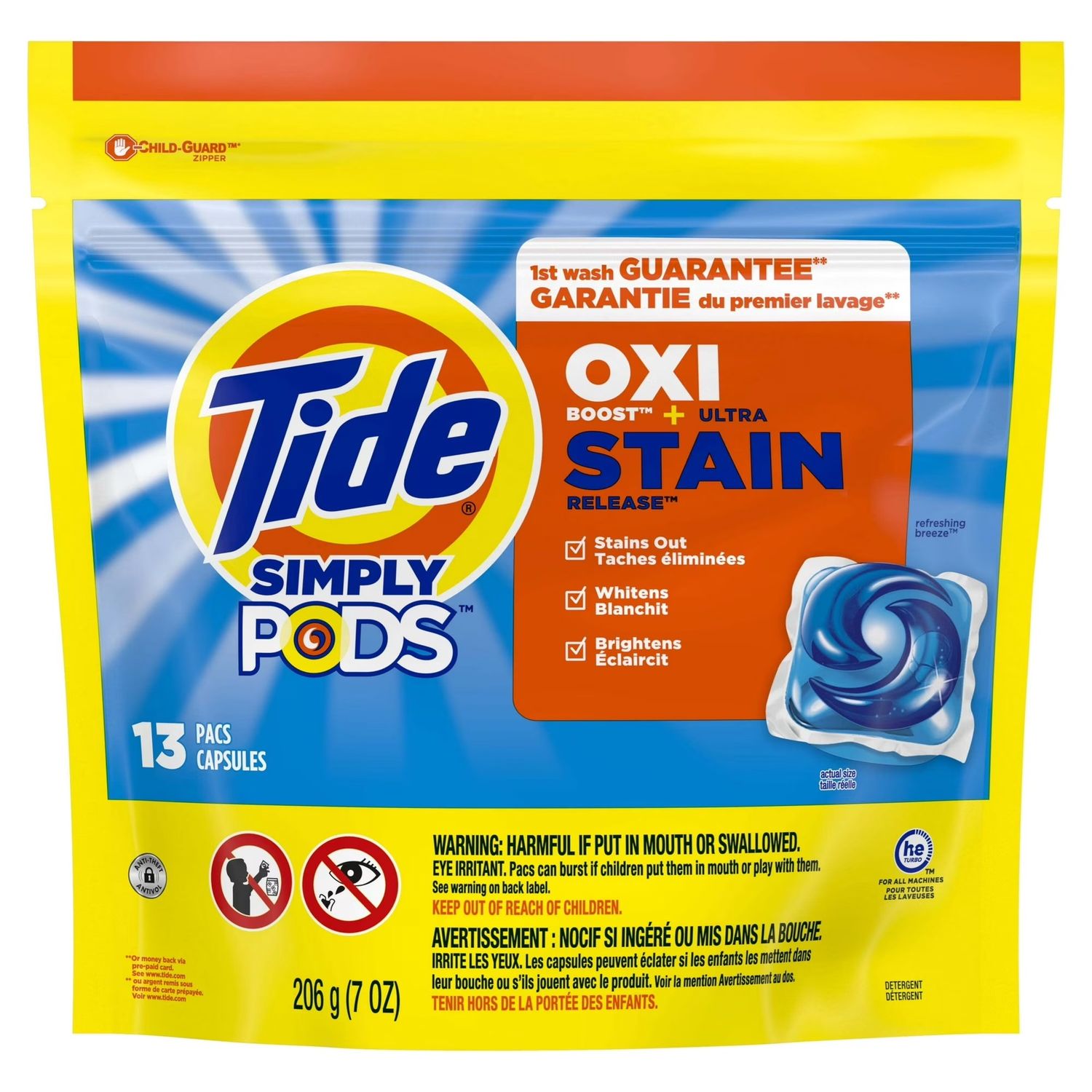 TIDE PODS SIMPLY REFRESHING BREEZE 13PACS