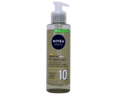 NIVEA MEN FACE &amp; BEARD WASH 200ML SENSITIVE PRO