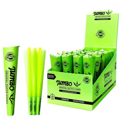 JUMBO ORIGINAL DUTCH CONES GREEN 3PACK KING SIZE (32 PER BOX)