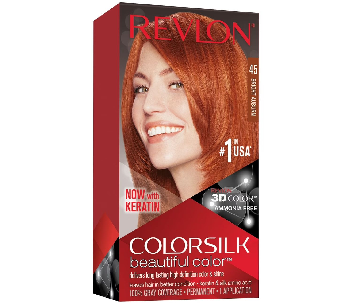 REVLON COLORSILK #45 BRIGHT AUBURN