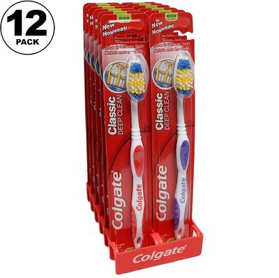 COLGATE TOOTHBRUSH CLASSIC DEEP CLEAN MEDIUM (12PACK)