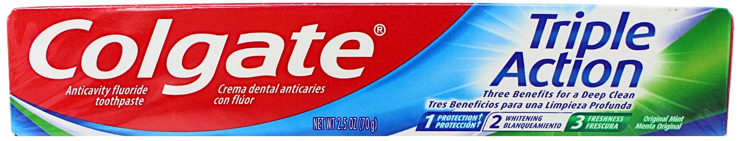 COLGATE TOOTHPASTE TRIPLE ACTION ORIGINAL MINT 70G