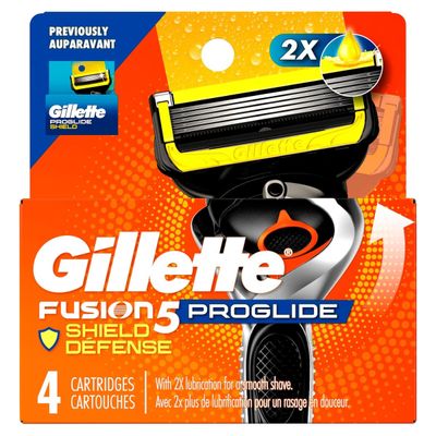GILLETTE FUSION 5 PROGLIDE SHIELD 4CARTRIDGES