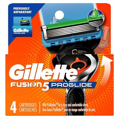GILLETTE FUSION 5 PROGLIDE 4CARTRIDGES