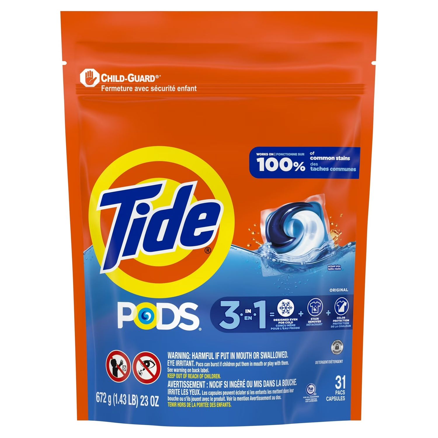 TIDE PODS ORIGINAL 3-IN-1 31PACS