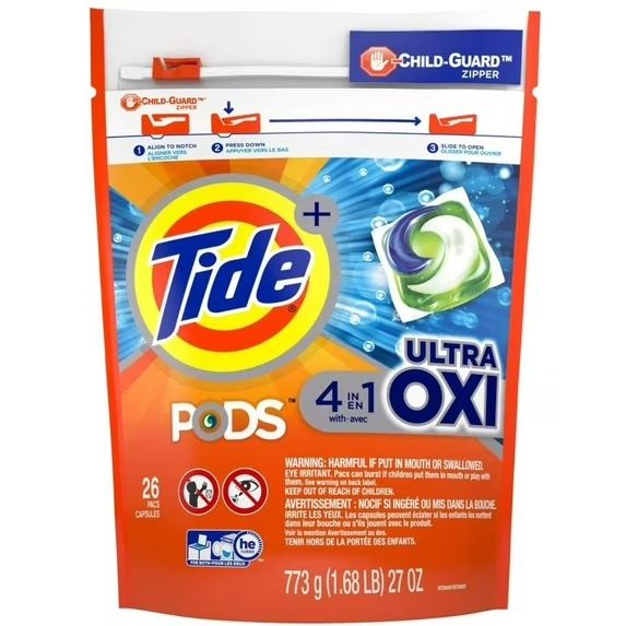TIDE PODS ULTRA OXI 4-IN-1 26PACS (NO UPC)