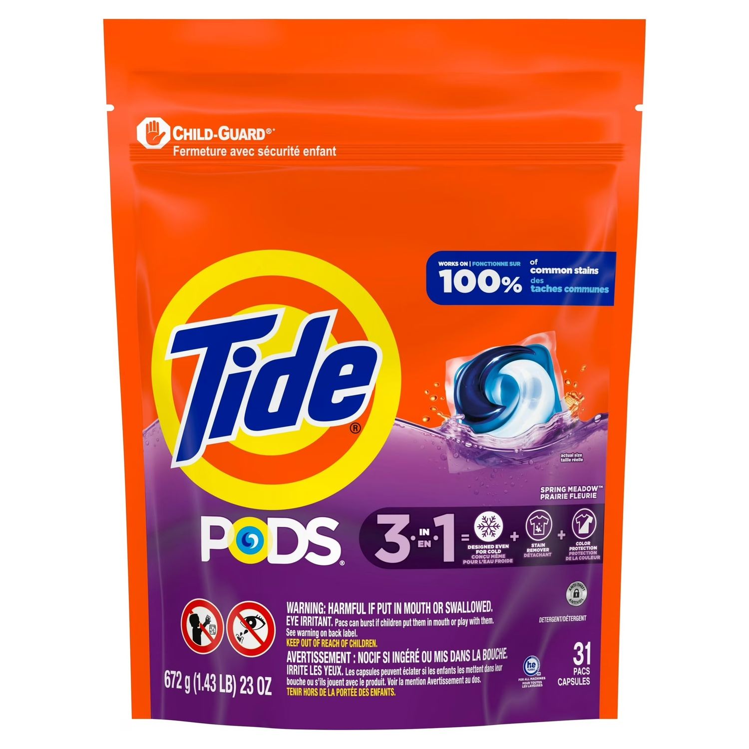 TIDE PODS SPRING MEADOW 3-IN-1 39PACS
