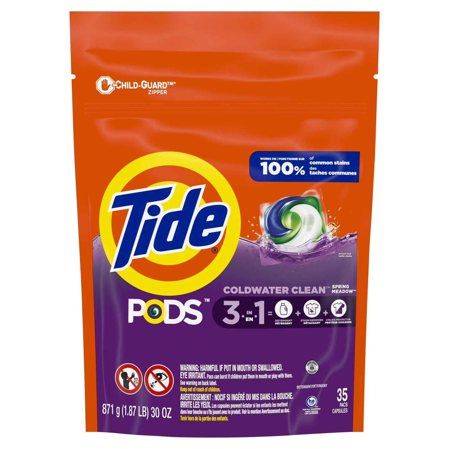 TIDE PODS SPRING MEADOW 3-IN-1 35PACS