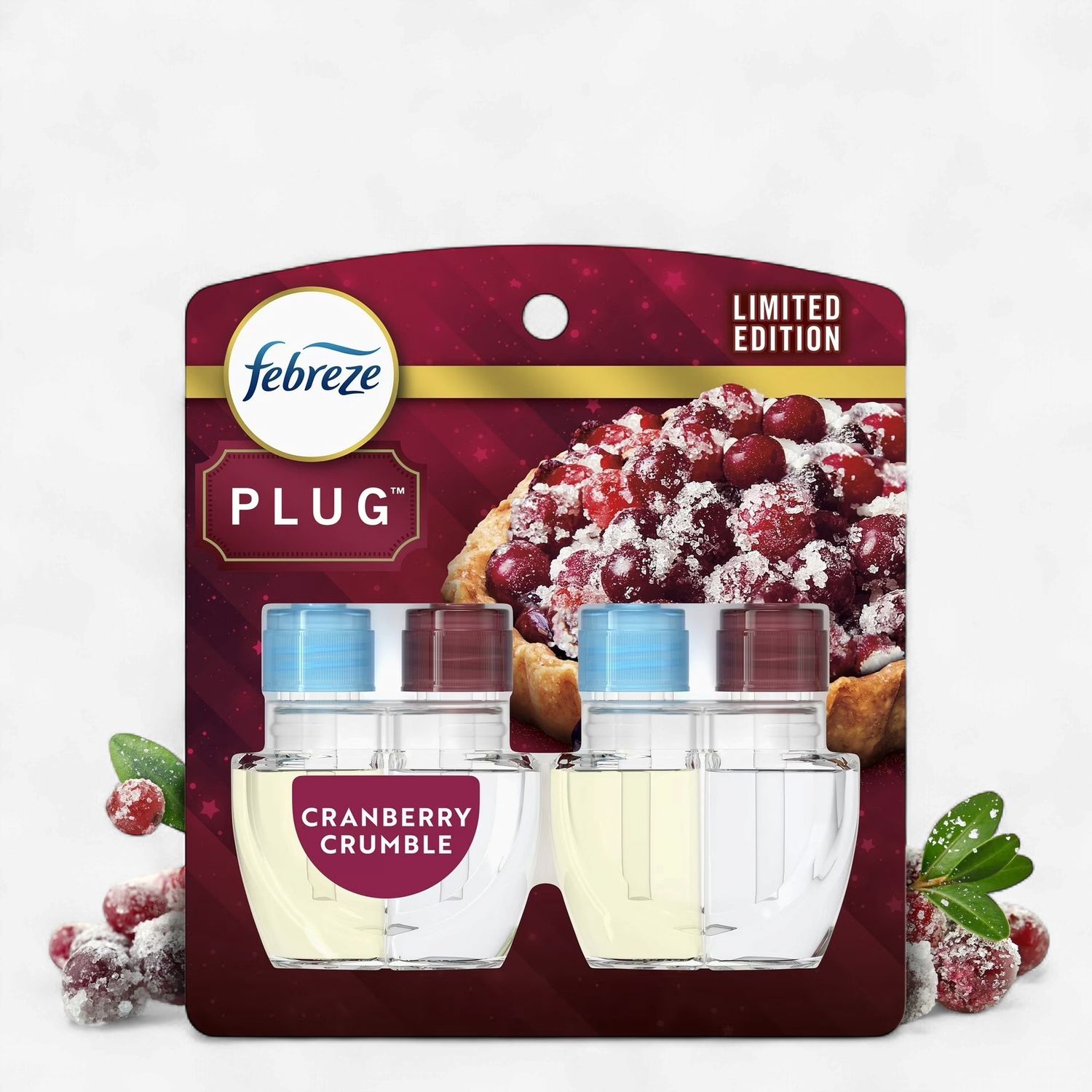 FEBREZE PLUG SCENTED OIL REFILLS 26ML CRANBERRY TART (2PACK)