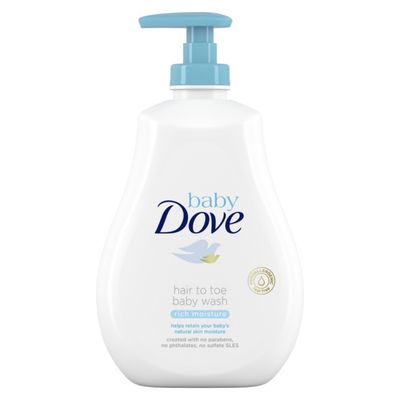 DOVE BABY WASH 400ML HEAD-TO-TOE RICH MOISTURE