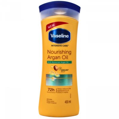 VASELINE BODY LOTION 400ML NOURISHING ARGAN OIL/48