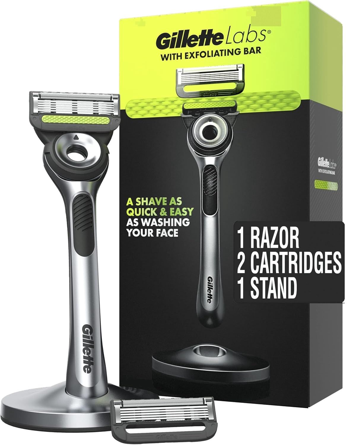 GILLETTE LABS 1RAZOR + 2CARTRIDGES + 1STAND