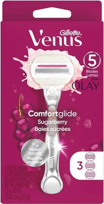 GILLETTE VENUS OLAY SUGARBERRY 1RAZOR + 3CARTRIDGES