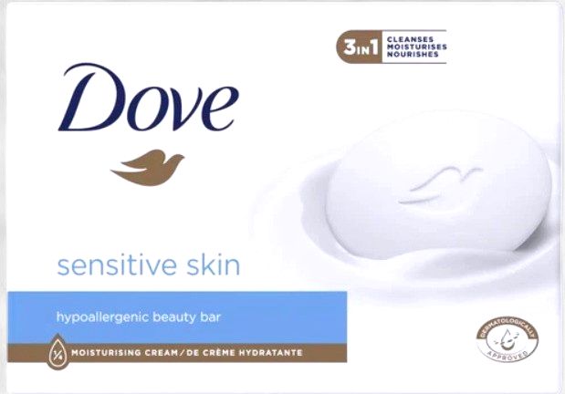 DOVE BAR SOAP 90G SENSITIVE HYPOALLERGENIC