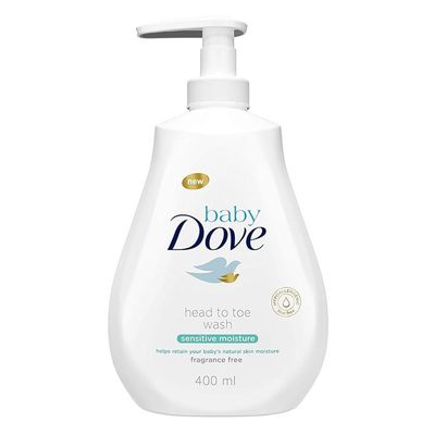 DOVE BABY WASH 400ML HEAD-TO-TOE SENSITIVE MOISTURE