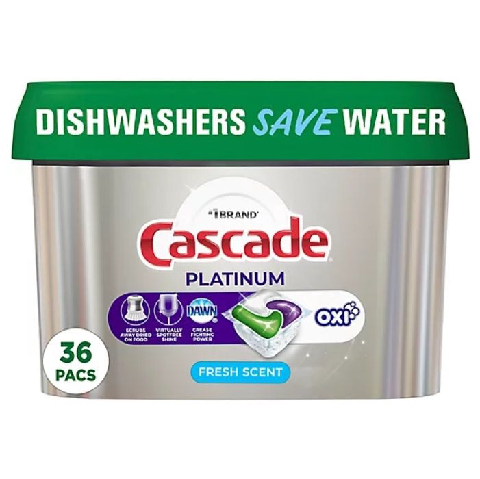 CASCASDE PLATINUM ACTIONPACS FRESH SCENT + OXI 36'S (TUB)