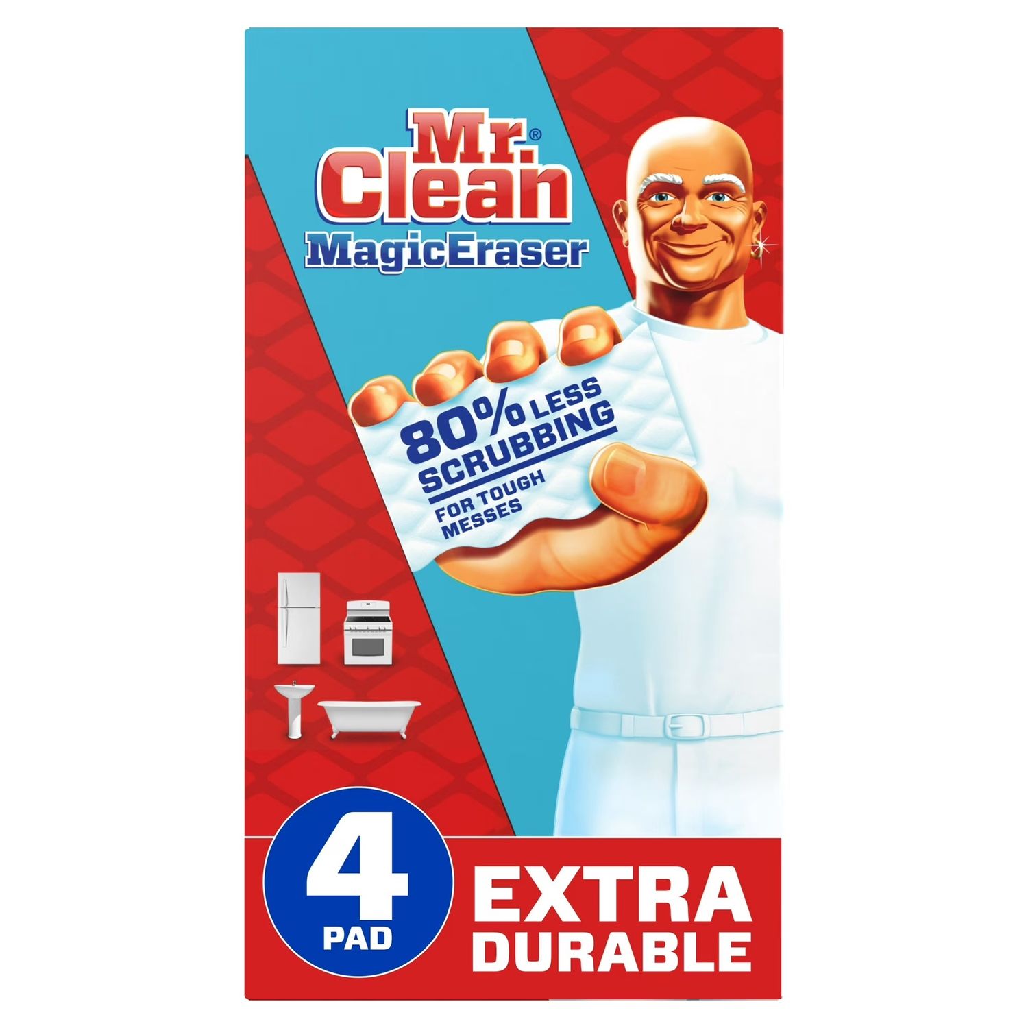 MR. CLEAN EXTRA DURABLE MAGIC ERASER (4 PACK)