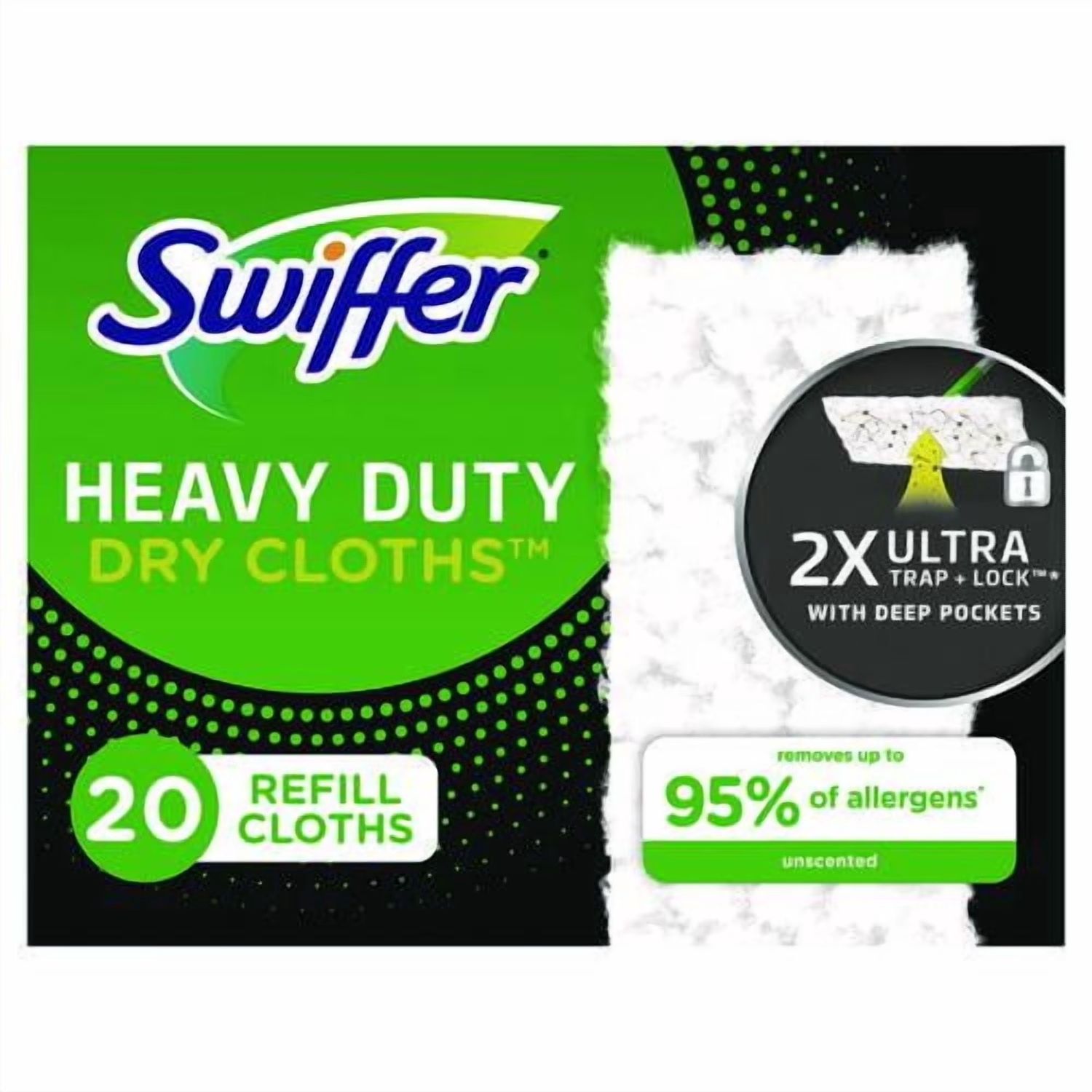 SWIFFER HEAVY DUTY DRY SWEEPING CLOTHS 20'S