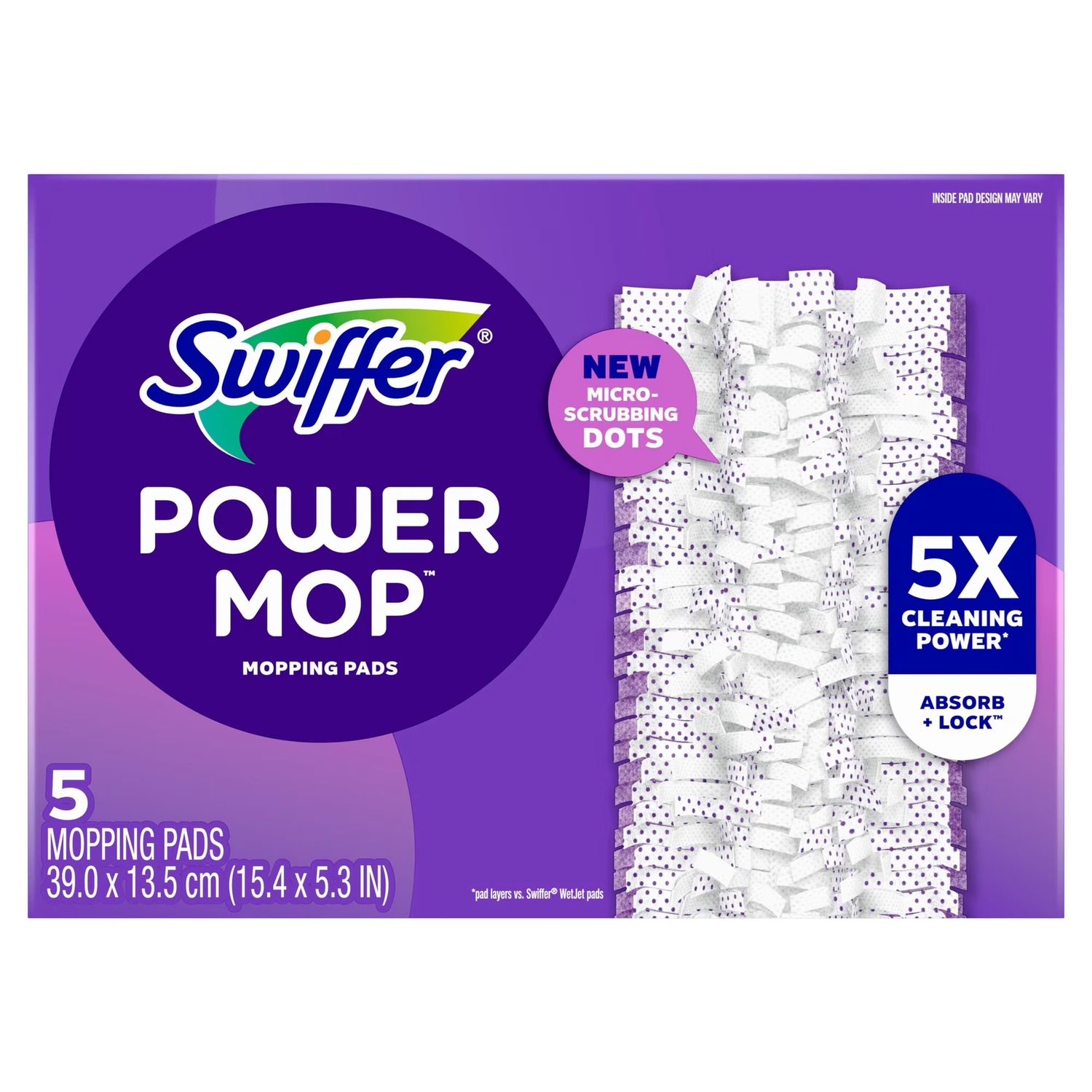 SWIFFER POWER MOP PADS 5'S