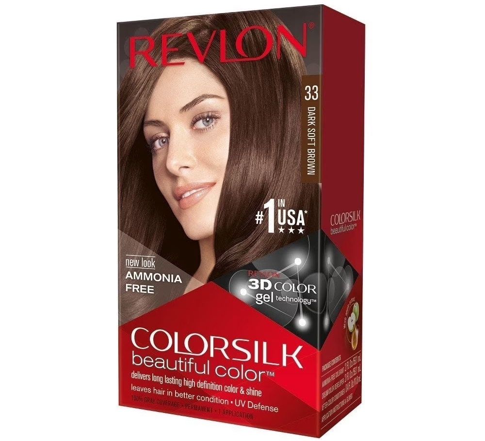 REVLON COLORSILK #33 DARK SOFT BROWN