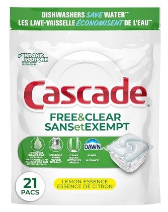 CASCADE FREE&amp;CLEAR ACTIONPACS LEMON ESSENCE 21'S