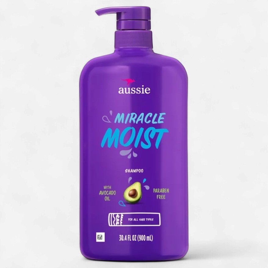 AUSSIE MIRACLE MOIST AVOCADO OIL SHAMPOO 900ML (PUMP)