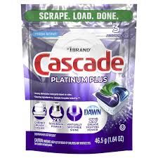 CASCADE DISHWASHER ACTIONPACS 3CT PLATINUM PLUS