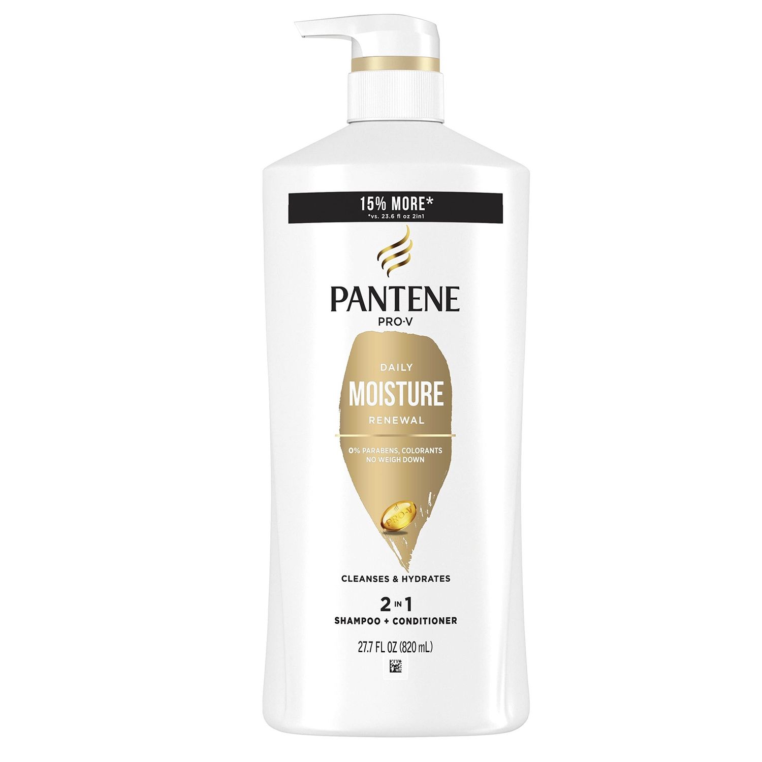 PANTENE PRO-V 2-IN-1 SHAMPOO CONDITIONER DAILY MOISTURE RENEWAL 820ML
