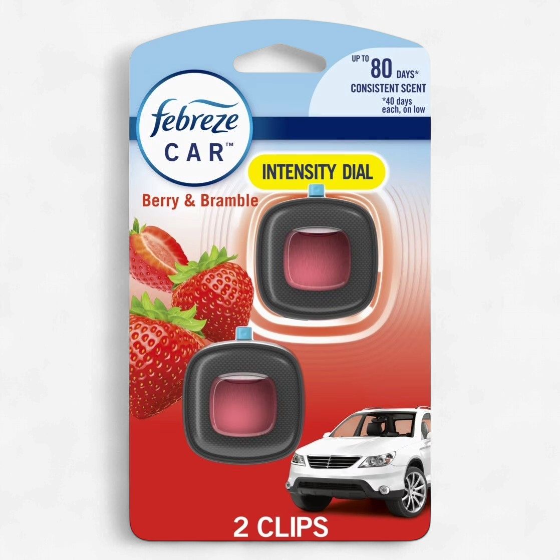 FEBREZE CAR AIR FRESHENER 2ML BERRY BRAMBLE (2PACK)