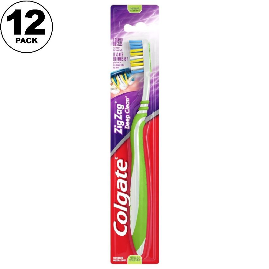 COLGATE TOOTHBRUSH MEDIUM ZIGZAG (12PACK)
