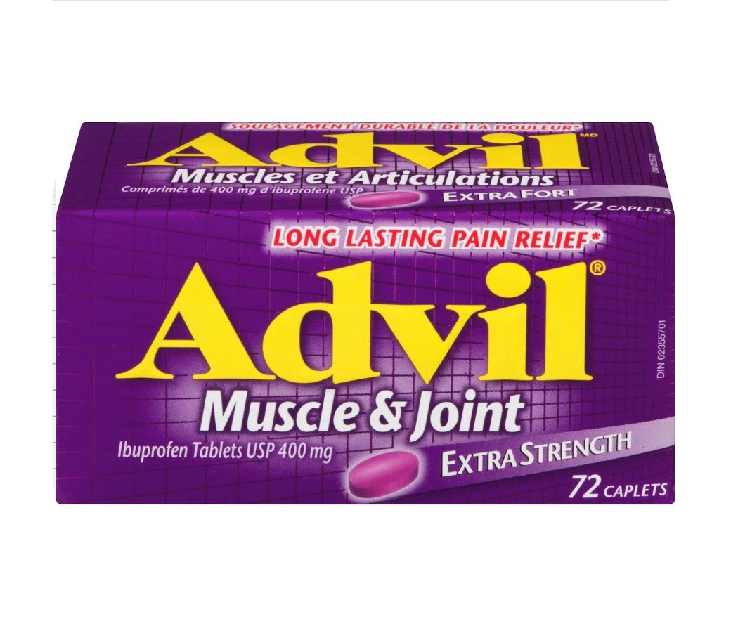 ADVIL 400MG MUSCLE &amp; JOINT EXTRA STRENGTH CAPLETS 72'S