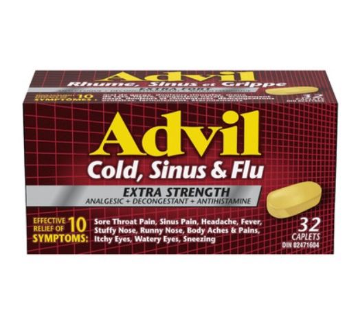 ADVIL 400MG EXTRA STRENGTH COLD, SINUS &amp; FLU CAPLETS32'S