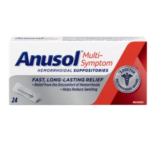 ANUSOL MULTI-SYMPTOM HEMORRHOIDAL 24SUPPOSITORIES