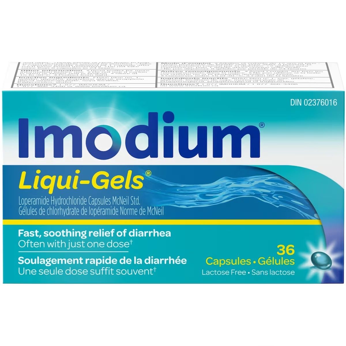 IMODIUM LIQUI-GELS FAST SOOTHING RELIEF OF DIARRHEA 36 CAPSULES
