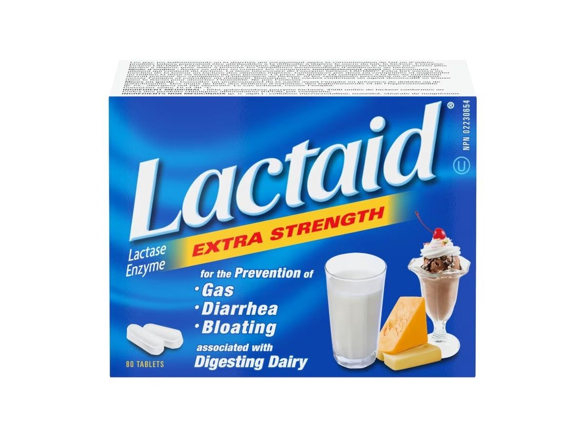 LACTAID EXTRA STRENGTH GAS DIARRHEA BLOATING 80 TABLETS