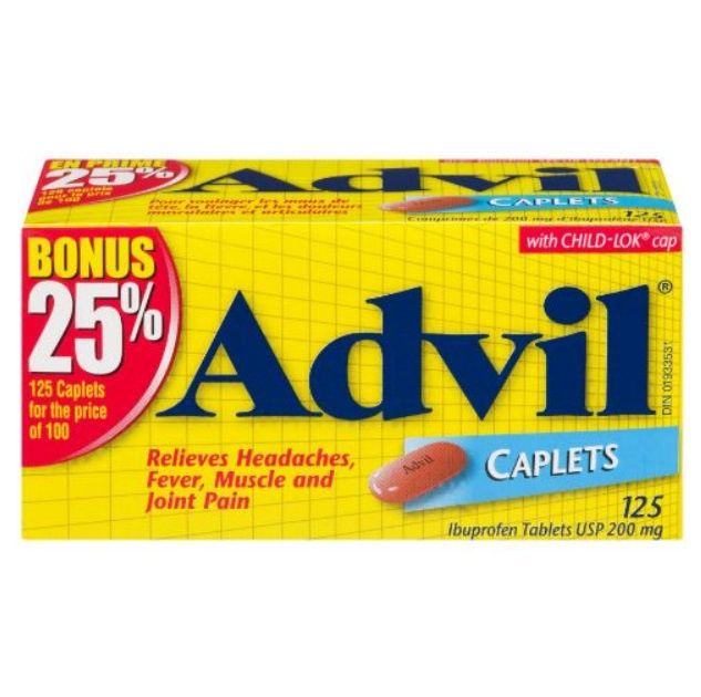 ADVIL 200MG CAPLETS 125'S