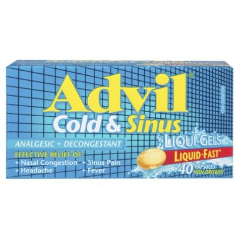 ADVIL COLD &amp; SINUS LIQ-GELS 40'S