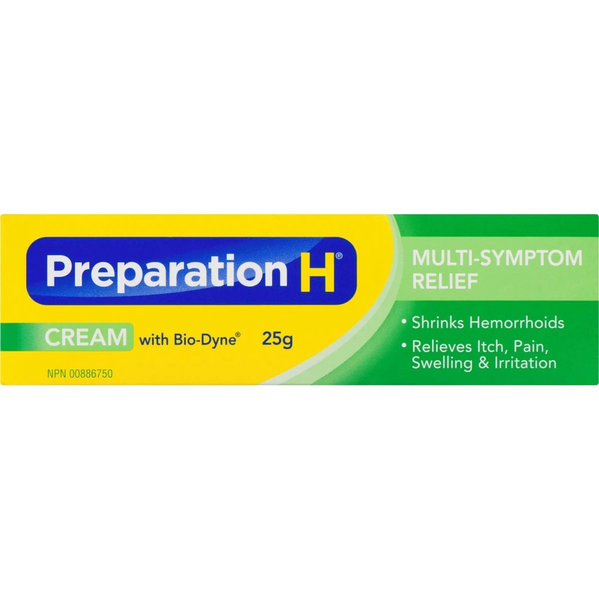 PREPARATION H MULTI-SYMPTOM HEMORRHOID TREATMENT CREAM BIO-DYNE 25G (TUBE)