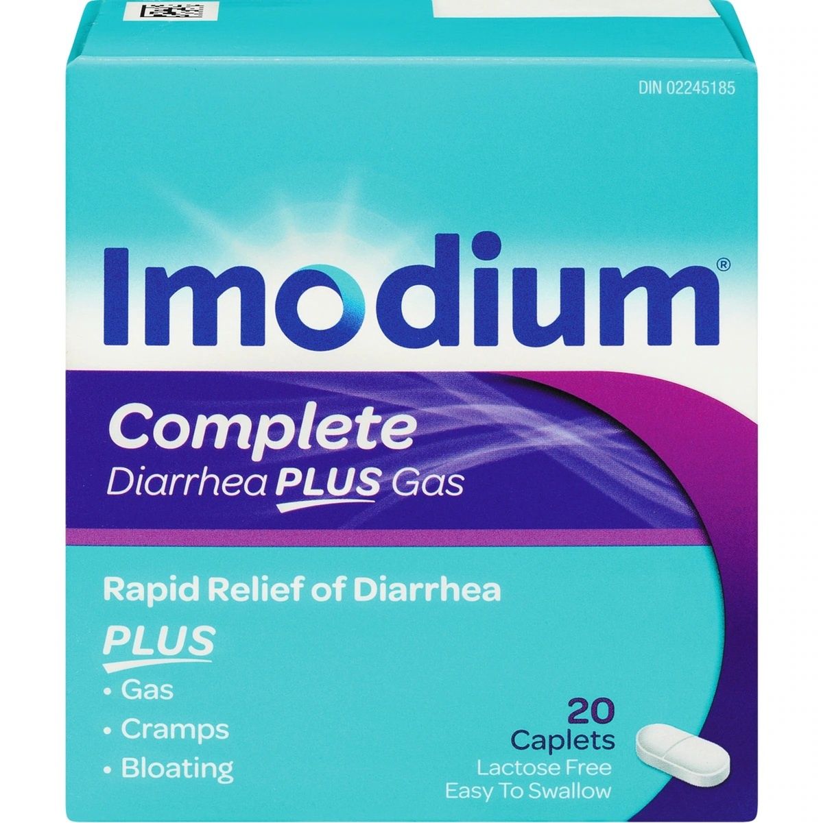 IMODIUM COMPLETE DIARRHEA RELIEF PLUS GAS 20 CAPLETS