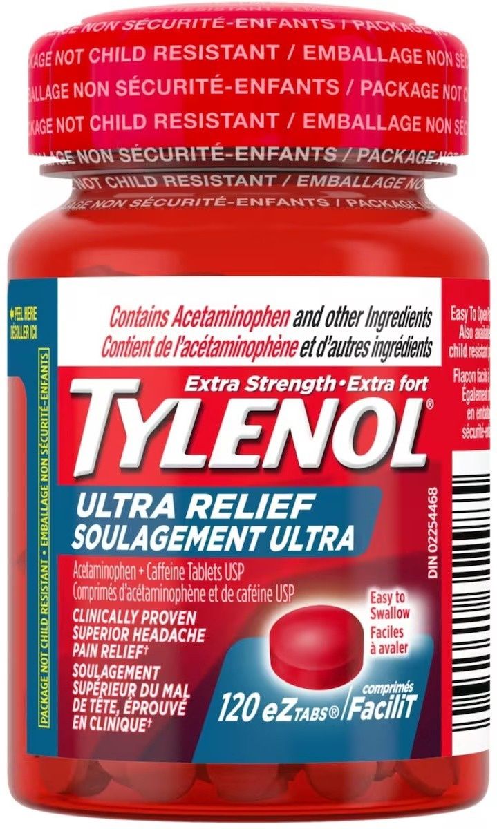 TYLENOL EXTRA STRENGTH 500MG ULTRA RELIEF EZ TABS 120'S