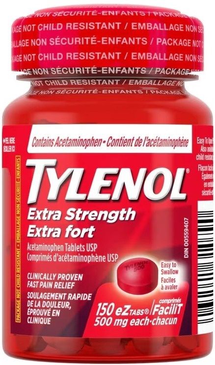 TYLENOL EXTRA STRENGTH 500MG EZ TABS 150'S