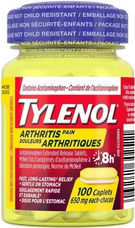 TYLENOL ARTHRITIS PAIN 650MG CAPLETS 100'S