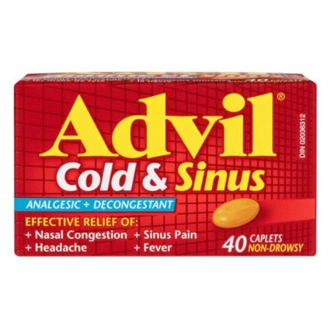 ADVIL 200MG COLD &amp; SINUS CAPLETS 40'S