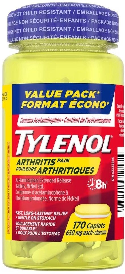 TYLENOL ARTHRITIS PAIN 650MG CAPLETS 170'S