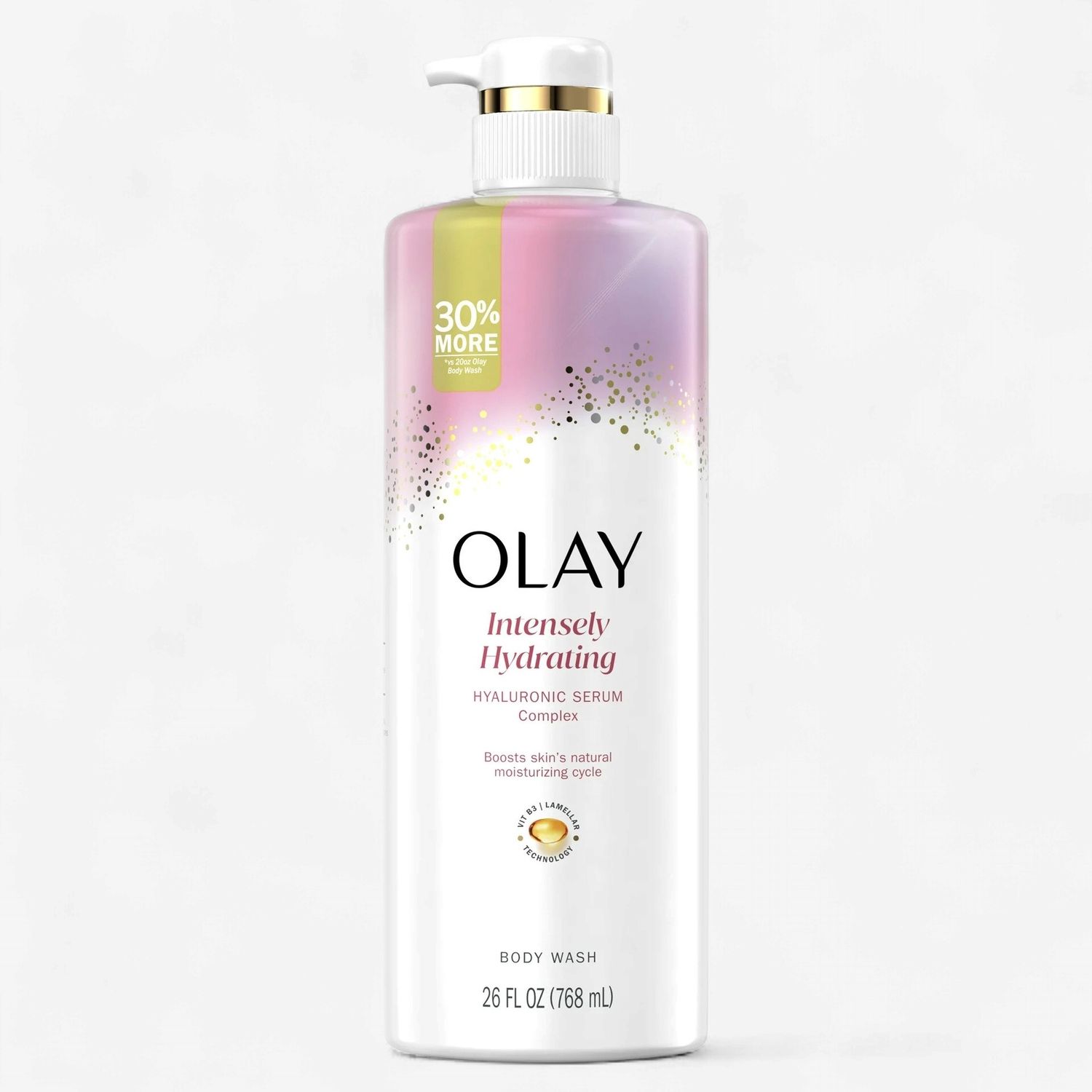 OLAY HYDRATING BODY WASH 768ML HYALURONIC SERUM VIT B3