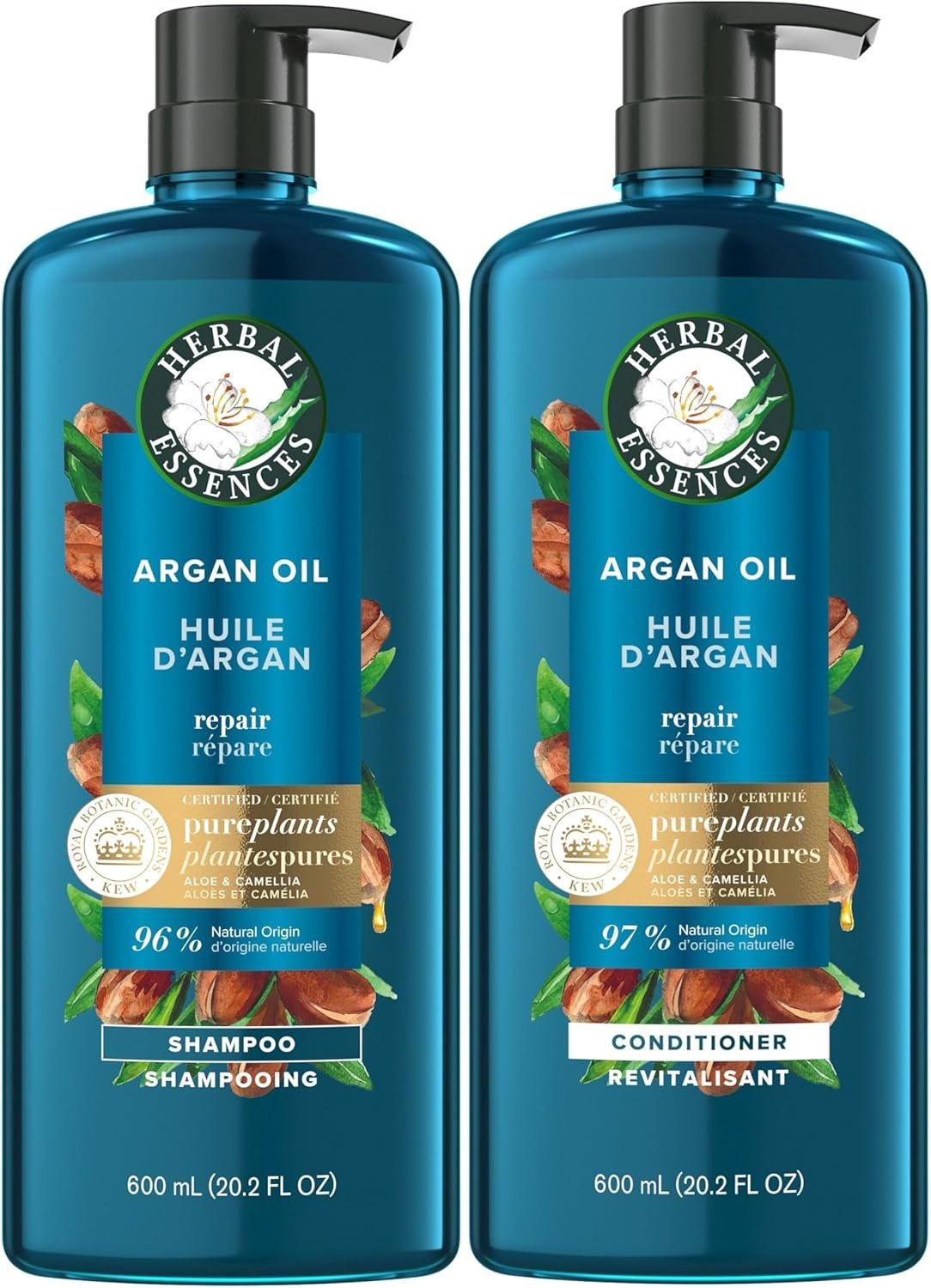 HERBAL ESSENCE BIO RENEW ARGAN OIL SHAMPOO 600ML &amp; CONDITIONER 600ML
