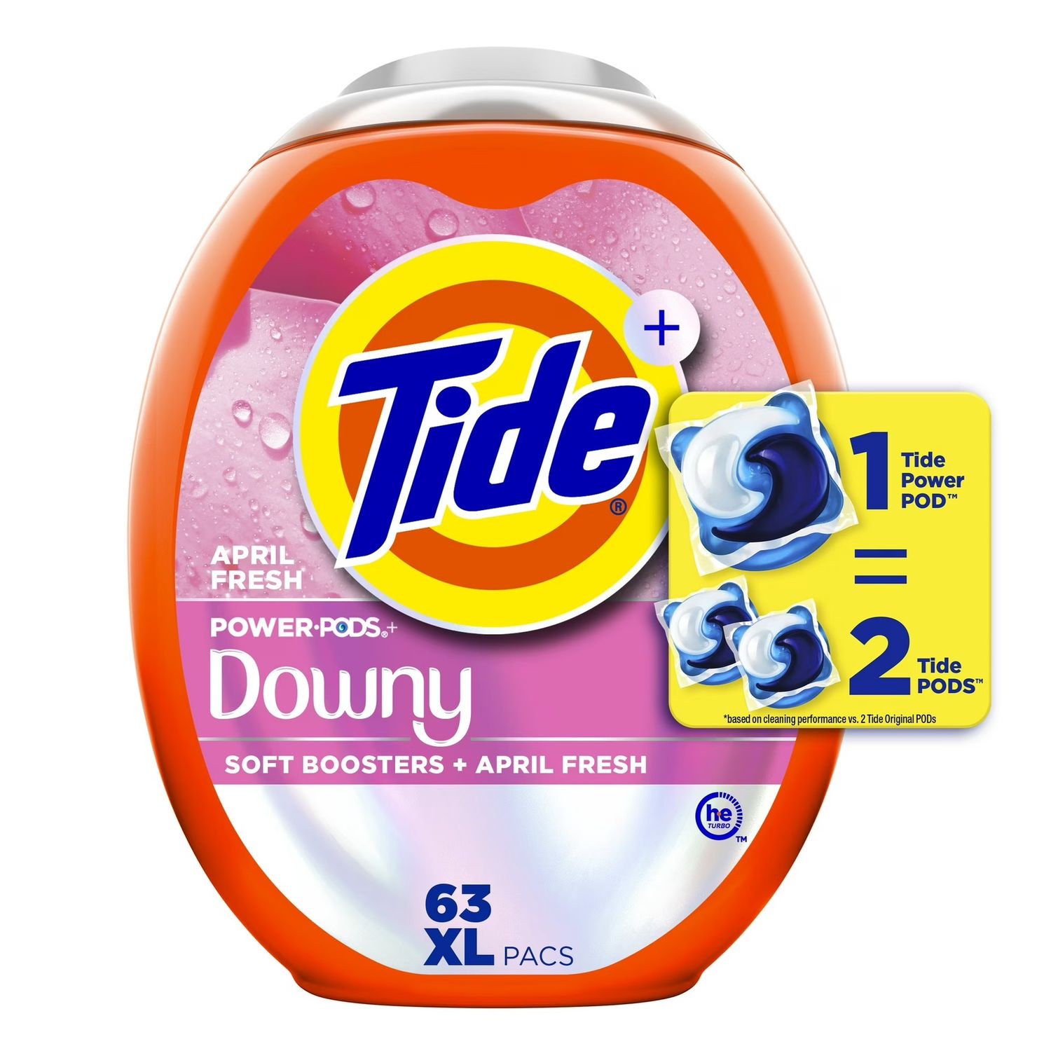 TIDE POWER PODS + DOWNY APRIL FRESH XL 63'S