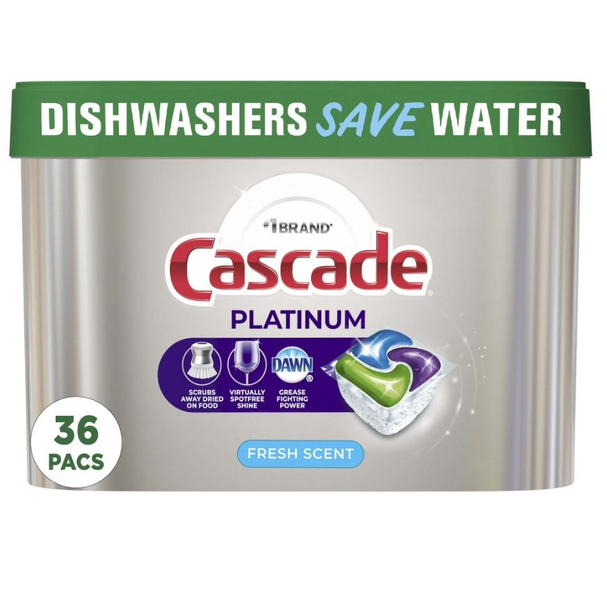 CASCADE PLATINUM ACTIONPACS FRESH SCENT 36'S (TUB)